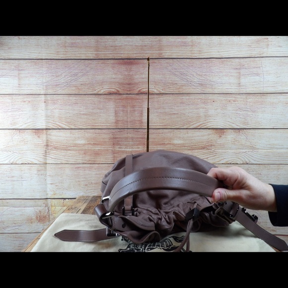 Burberry mauve leather hobo - Picture 3 of 5